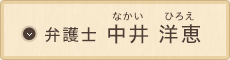 弁護士 中井 洋恵（なかい ひろえ）